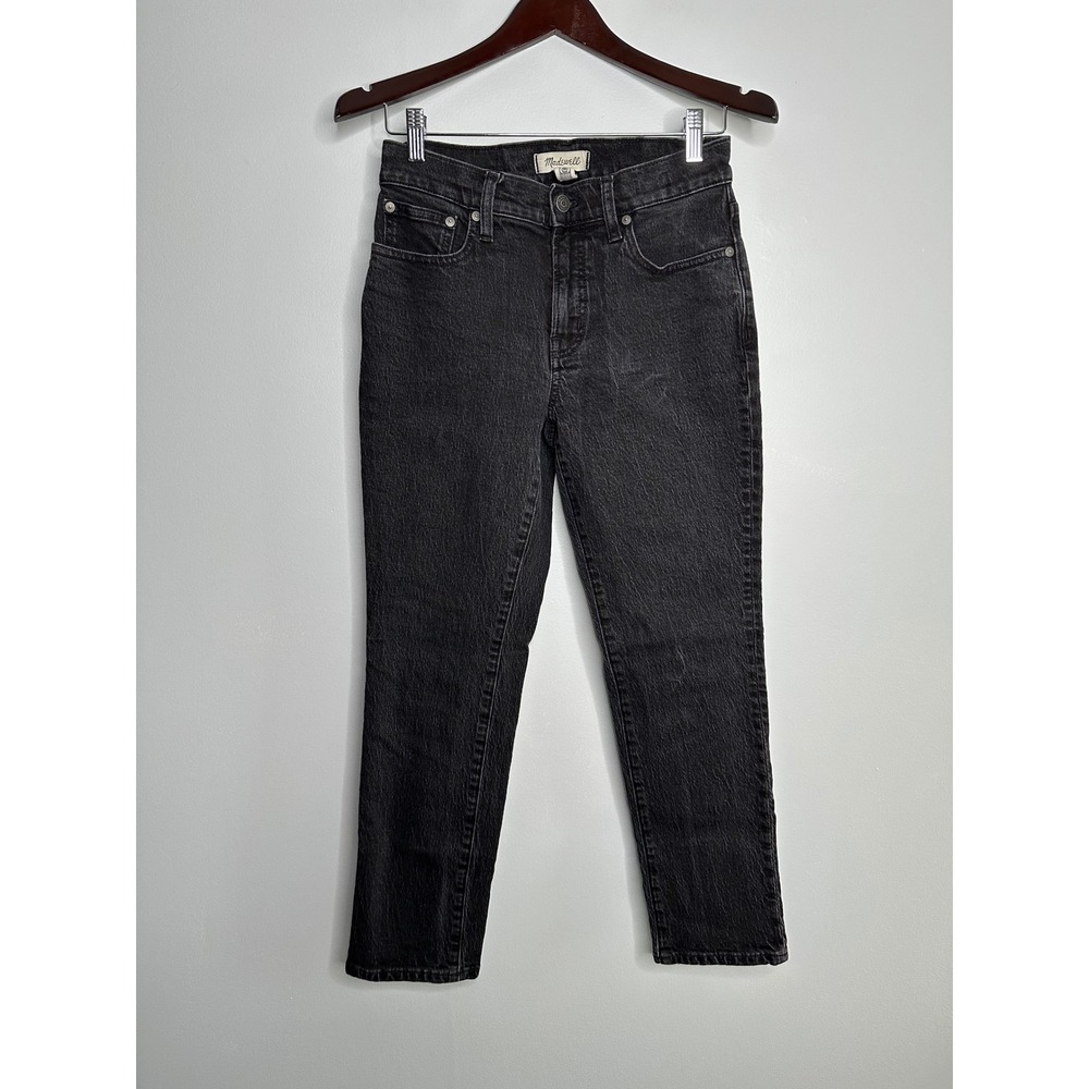 Madewell The Mid-Rise Perfect Vintage Jean Women 26‎ Black Excellent Faded Wash